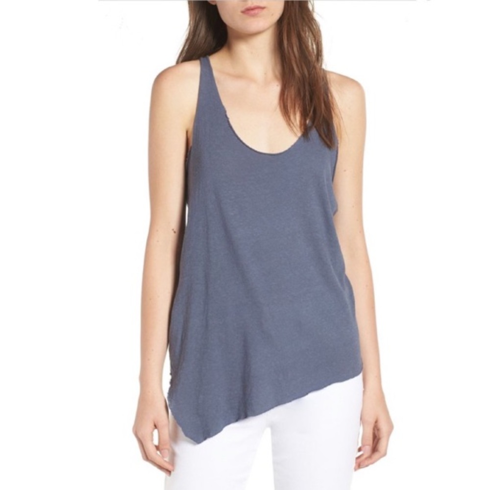 HUDSON Classic Racerback Tank In Blue M Sheer